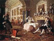 William Hogarth The Tete a Tete from the Marriage a la Mode series painting